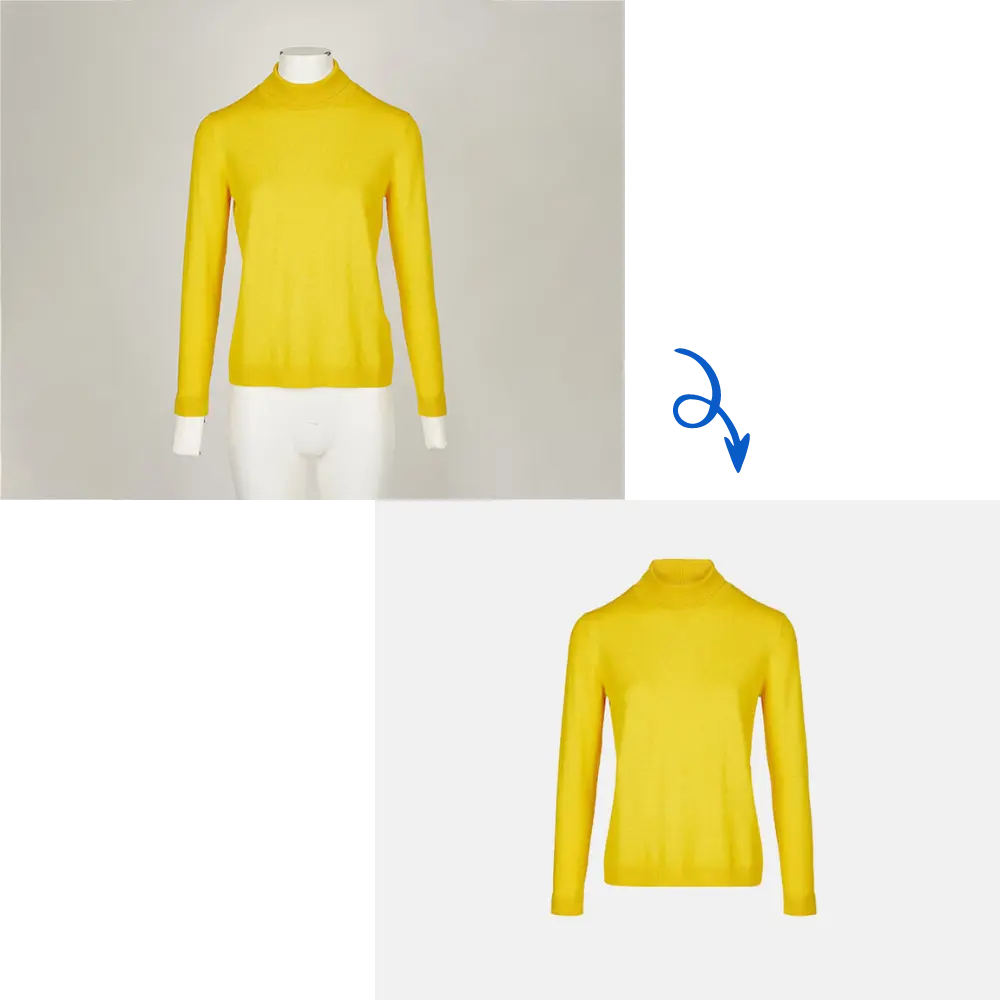 Example of Invisible Ghost Mannequin & Neck Joint Photo Editing